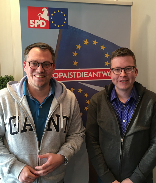 (v.l.) Tiemo Wölken MdEP und Daniel Schweer